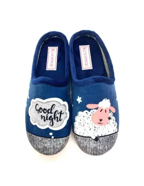 Mules Mouton Koomac Pelote Bleu